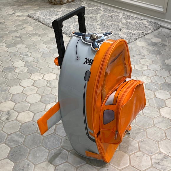 Disney Planes "dusty" Orange Rolling Children's Suitcase Luggage